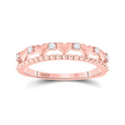 10kt Rose Gold Diamond Heart Band Ring: A Symbol of Elegance and Love - Splendid Jewellery