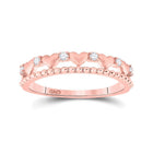 10kt Rose Gold Diamond Heart Band Ring: A Symbol of Elegance and Love - Splendid Jewellery