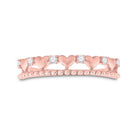 10kt Rose Gold Diamond Heart Band Ring: A Symbol of Elegance and Love - Splendid Jewellery