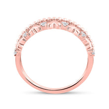Load image into Gallery viewer, 10kt Rose Gold Diamond Heart Band Ring: A Symbol of Elegance and Love - Alternate view 2 from Splendid Jewellery