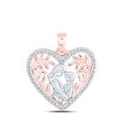 10kt Rose Gold Diamond Heart & Love Symbol Pendant - Splendid Jewellery