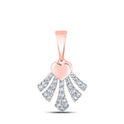 10kt Rose Gold Diamond Heart & Love Symbol Pendant: A Mesmerizing Expression of Love - Splendid Jewellery