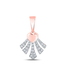 Load image into Gallery viewer, 10kt Rose Gold Diamond Heart &amp; Love Symbol Pendant: A Mesmerizing Expression of Love - Splendid Jewellery