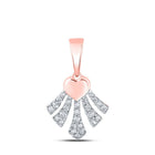 10kt Rose Gold Diamond Heart & Love Symbol Pendant: A Mesmerizing Expression of Love - Splendid Jewellery