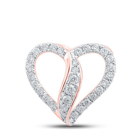 10kt Rose Gold Diamond Heart & Love Symbol Pendant - A Mesmerizing Expression of Love and Luxury - Splendid Jewellery