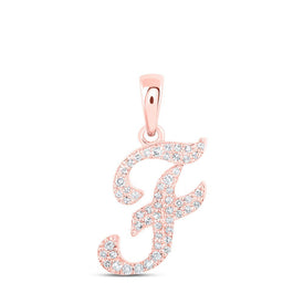 10kt Rose Gold Diamond Initial & Letter Pendant: A Personalized Sparkle of Elegance - Splendid Jewellery