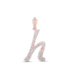 10kt Rose Gold Diamond Initial Letter Pendant - Personalized Elegance - Splendid Jewellery
