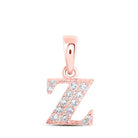 10kt Rose Gold Diamond Initial & Letter Pendant: Personalized Elegance in Every Detail - Splendid Jewellery