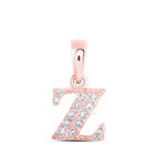 10kt Rose Gold Diamond Initial & Letter Pendant: Personalized Elegance in Every Detail - Splendid Jewellery
