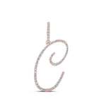 10kt Rose Gold Diamond Initial Pendant - A Captivating Symbol of Love and Individuality - Splendid Jewellery