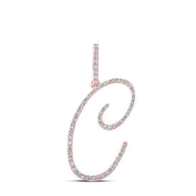 10kt Rose Gold Diamond Initial Pendant - A Captivating Symbol of Love and Individuality - Splendid Jewellery