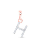 10kt Rose Gold Diamond Initial Pendant - Personalized Elegance - Splendid Jewellery