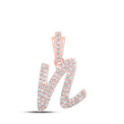 10kt Rose Gold Diamond Initial Pendant - Personalized Elegance - Splendid Jewellery