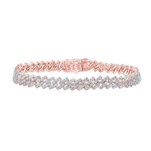 Load image into Gallery viewer, 10kt Rose Gold Diamond Link Bracelet - Luxurious Men's Jewelry Piece with 7 - 5/8 Ct.t.w. - Splendid Jewellery