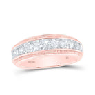 10kt Rose Gold Diamond Men's Band Ring - 1 - 1/2 Cttw | Exquisite Jewellery - Splendid Jewellery