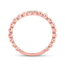 Load image into Gallery viewer, 10kt Rose Gold Diamond Stackable Band Ring: A Delicate Sparkle of Elegance - Splendid Jewellery