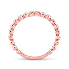 10kt Rose Gold Diamond Stackable Band Ring: A Delicate Sparkle of Elegance - Splendid Jewellery
