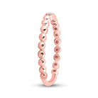 10kt Rose Gold Diamond Stackable Band Ring: A Delicate Sparkle of Elegance - Splendid Jewellery