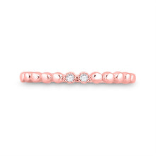 Load image into Gallery viewer, 10kt Rose Gold Diamond Stackable Band Ring: A Delicate Sparkle of Elegance - Alternate view 3 from Splendid Jewellery