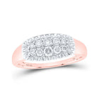 10kt Rose Gold Men's Diamond Cluster Band Ring - Captivating Brilliance - Splendid Jewellery