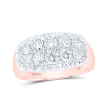 Load image into Gallery viewer, 10kt Rose Gold Men's Diamond Cluster Band Ring - Captivating Brilliance - Splendid Jewellery