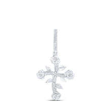 Load image into Gallery viewer, 10kt Rose Gold Men's Diamond Cross Pendant - A Dazzling Symbol of Faith and Style - Splendid Jewellery