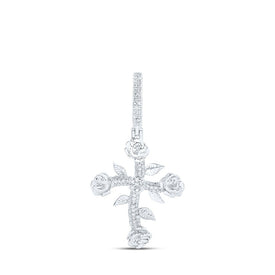 10kt Rose Gold Men's Diamond Cross Pendant - A Dazzling Symbol of Faith and Style - Splendid Jewellery