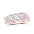 10kt Rose Gold Men's Diamond Curb Link Band Ring - A Dazzling Statement Piece! - Splendid Jewellery