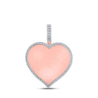 10kt Rose Gold Men's Diamond Heart Charm Pendant - 1/5 Cttw - Splendid Jewellery - Splendid Jewellery