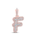 10kt Rose Gold Men's Diamond Initial Pendant - Elegant and Masculine - Splendid Jewellery