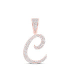 10kt Rose Gold Men's Diamond Initial Pendant - Elegant and Timeless Jewelry Piece - Splendid Jewellery