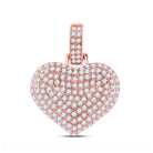 10kt Rose Gold Men's Heart Diamond Charm Pendant - 1/2 Cttw - Splendid Jewellery