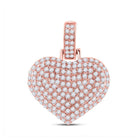 10kt Rose Gold Men's Heart Diamond Charm Pendant - 1/2 Cttw - Splendid Jewellery
