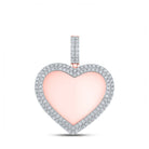 10kt Rose Gold Men's Heart Diamond Charm Pendant - 2 Cttw - Splendid Jewellery