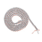 10kt Rose Gold Men's Round Diamond 20 - inch Link Chain Necklace - Exquisite Brilliance - Splendid Jewellery