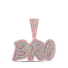 Load image into Gallery viewer, 10kt Rose Gold Mens Round Diamond BRO Charm Pendant 5/8 Cttw - Splendid Jewellery