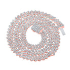 10kt Rose Gold Men's Round Diamond Link Chain Necklace - 17 - 3/4 Cttw - Splendid Jewellery