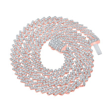 Load image into Gallery viewer, 10kt Rose Gold Men's Round Diamond Link Chain Necklace - 17 - 3/4 Cttw - Splendid Jewellery