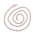 10kt Rose Gold Men's Round Diamond Tennis Chain Necklace - 2 - 7/8 Cttw - Splendid Jewellery