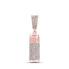 10kt Rose Gold Men's Round Diamond Urn Charm Pendant - 1 Cttw | Splendid Jewellery - Splendid Jewellery