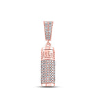 10kt Rose Gold Men's Round Diamond Urn Charm Pendant - 1 Cttw | Splendid Jewellery - Splendid Jewellery