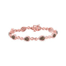 10kt Rose Gold Women's Round Brown Diamond Fashion Bracelet 2 Cttw | Splendid Jewellery - Splendid Jewellery