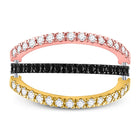 10kt Tri-Tone Gold Convertible Diamond Stackable Band: A Versatile and Mesmerizing Piece of Splendid Jewellery - Alternate view 2 from Splendid Jewellery