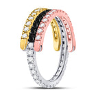 10kt Tri-Tone Gold Convertible Diamond Stackable Band: A Versatile and Mesmerizing Piece of Splendid Jewellery - Alternate view 3 from Splendid Jewellery
