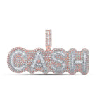 10kt Two - tone Gold Baguette Diamond CASH Charm Pendant for Men - 7 - 1/3 Cttw - Splendid Jewellery