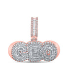 10kt Two - tone Gold Baguette Diamond CEO Charm Pendant - 3 Cttw - Splendid Jewellery