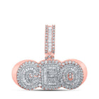 10kt Two - tone Gold Baguette Diamond CEO Charm Pendant - 3 Cttw - Splendid Jewellery