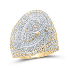 10kt Two - tone Gold Baguette Diamond Initial Letter Ring - Captivating Men's Jewelry - Splendid Jewellery