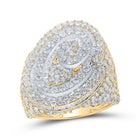 10kt Two - tone Gold Baguette Diamond Initial Letter Ring - Captivating Men's Jewelry - Splendid Jewellery