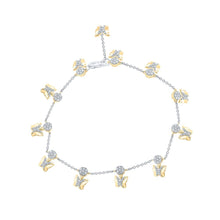 Load image into Gallery viewer, 10kt Two - tone Gold Diamond Butterfly Bracelet - 3/4 Cttw: A Delicate Flutter of Sparkle - Splendid Jewellery
